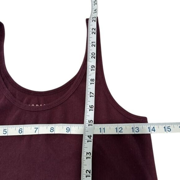 Aeropostale Burgundy Ribbed Tank Top XL 100% Cotton Womens Casual Sleeveless Shi - Picture 6 of 6